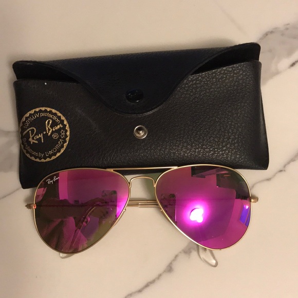 Ray-Ban Accessories - Ray-ban aviator pink lenses